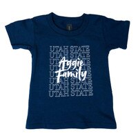 Youth Utah State Aggie Family T-Shirt navy